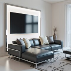 modern living room with sofa