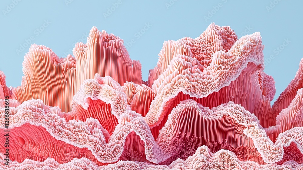 Aufkleber flowing forms and colors symbolizing evolution in abstract design