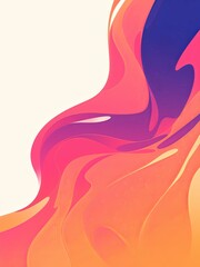 gradient background featuring wavy patterns in shades of pink, orange, and purple