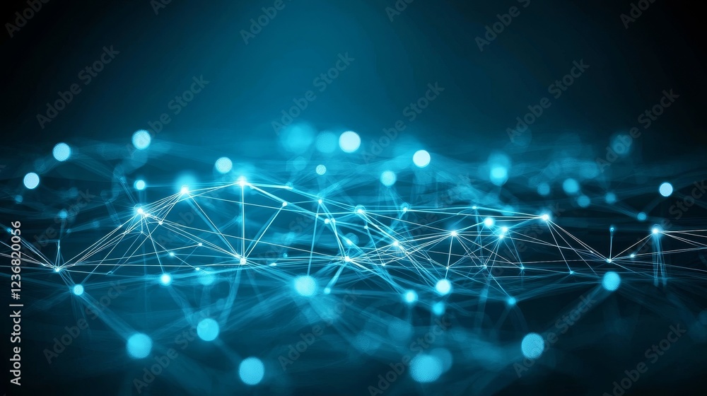 Poster intertwined geometric shapes representing metaphor and connection concept
