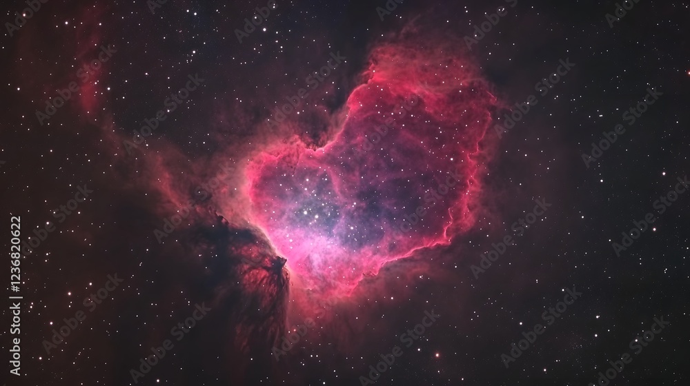 Aufkleber breathtaking image of a vibrant colorful cosmic explosion or nebula formation against a backdrop of 