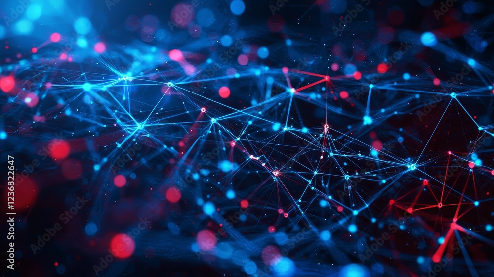 Poster abstract digital design representing connectivity and monetization concepts