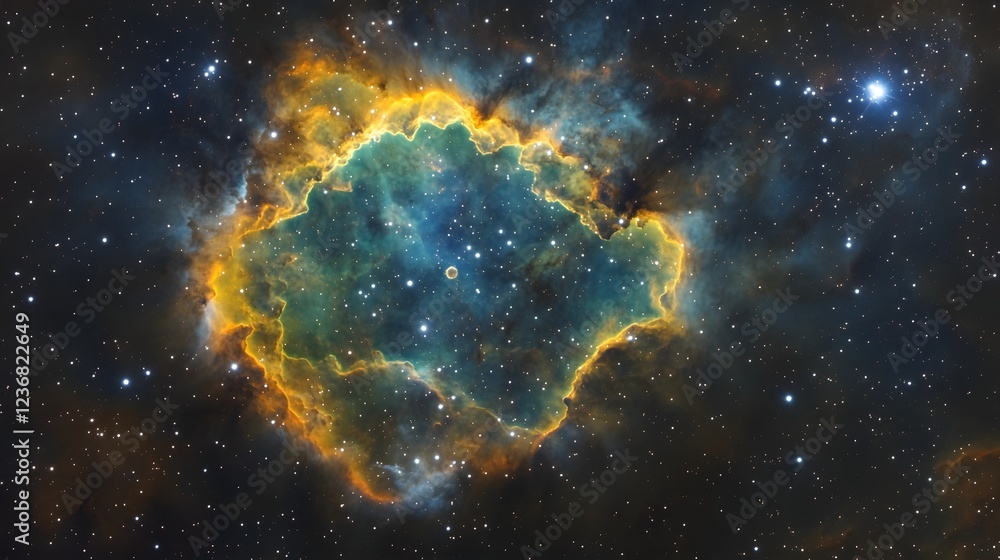 Poster captivating cosmic explosion mesmerizing celestial phenomenon in vibrant galaxy nebula dramatic awe 