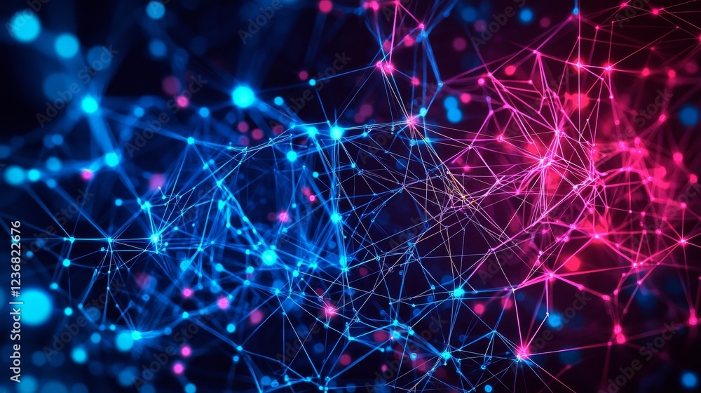 Poster abstract digital design representing connectivity in monetized visualization