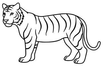 Minimalist Tiger Vector Illustration