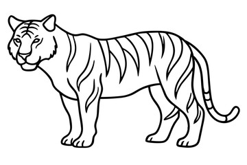 Minimalist Tiger Vector Illustration