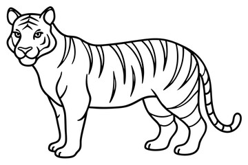 Minimalist Tiger Vector Illustration