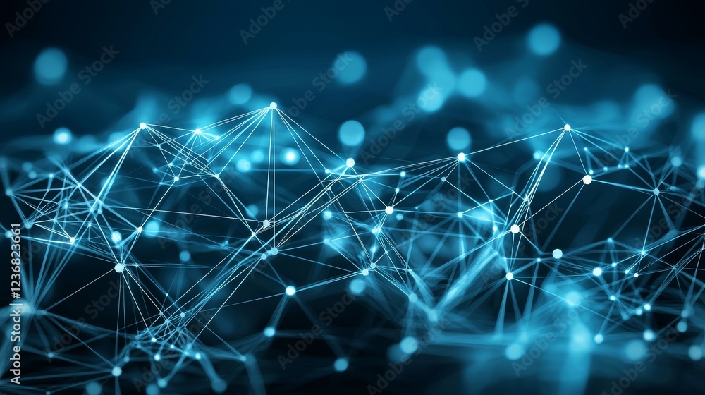 Poster seamless flow of digital connections illustrating advanced networking concepts