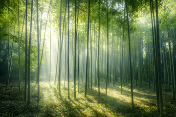 Fototapeta premium bamboo in forest