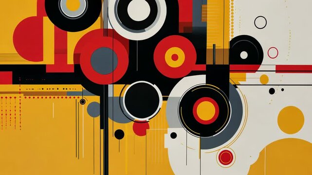 Retro Music Party Poster with Loudspeaker and Disco Design in Vector Art