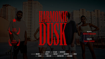 Cinematic Film Title Card, Movie Poster Typography Overlay 222 , ( Wide - Square - Vertical )