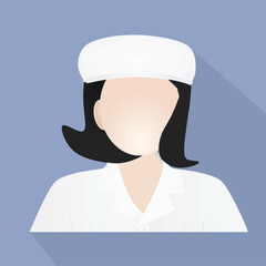 Nurse icon with blue background vector illustration