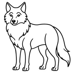 One-Line Wolf Elegant Vector Illustration