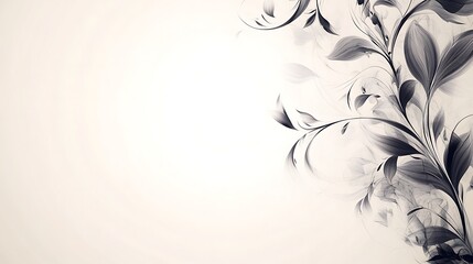 Elegant Monochrome Floral Design Background Image
