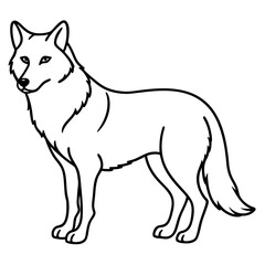 One-Line Wolf Elegant Vector Illustration