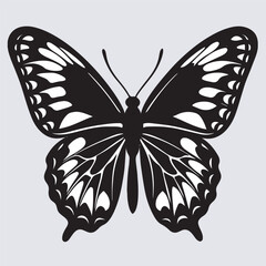 a butterfly silhouette vector art illustration, butterfly design