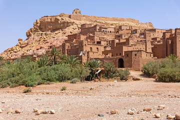 General view of famous clay cityAit Benhaddou, Morocco. Horizontally. 
