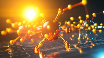 Dynamic visualization of solar energy molecule conversion  vibrant protons and electrons in action