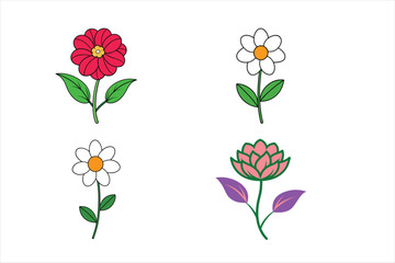 set of flowers Vector Art Elegant and High Quality Floral Designs for Creative Project