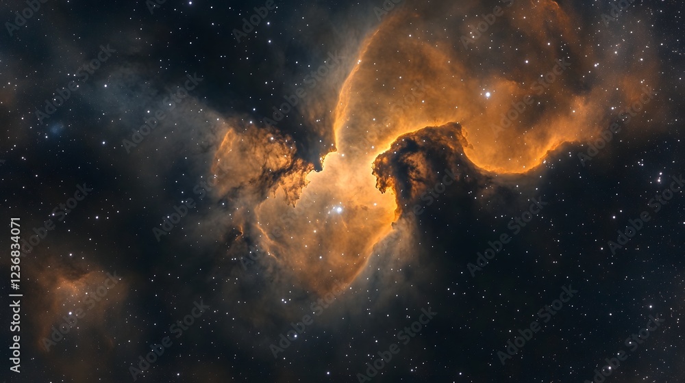 Poster mesmerizing celestial explosion in the depths of the cosmos an view of a cosmic phenomenon showcasin