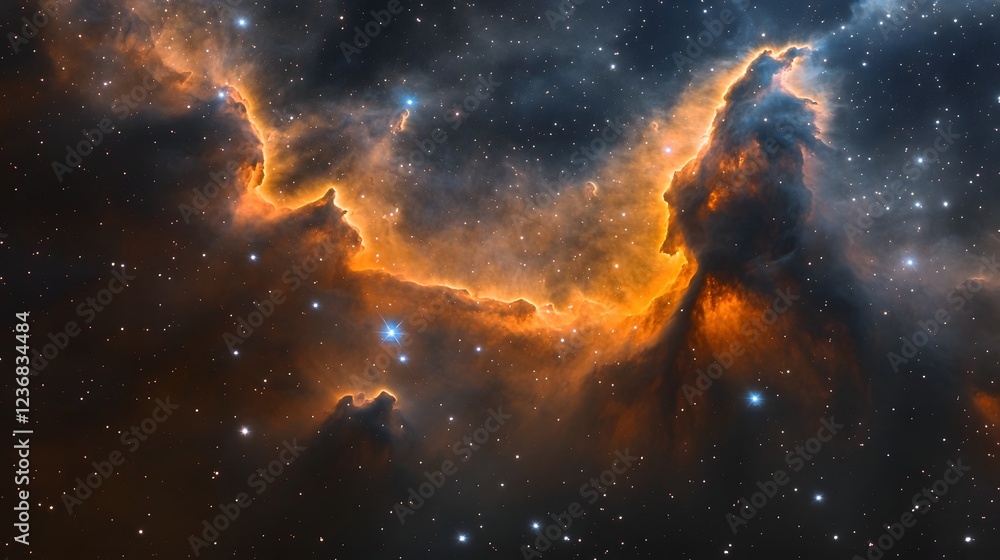 Fototapete mesmerizing cosmic explosion illuminates the boundless mysteries of the universe showcasing the maje