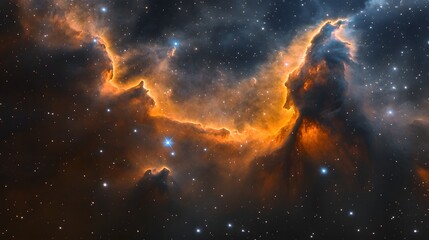 Obraz premium Mesmerizing cosmic explosion illuminates the boundless mysteries of the universe showcasing the majestic and dynamic nature of stellar formation and the vastness of the cosmic canvas