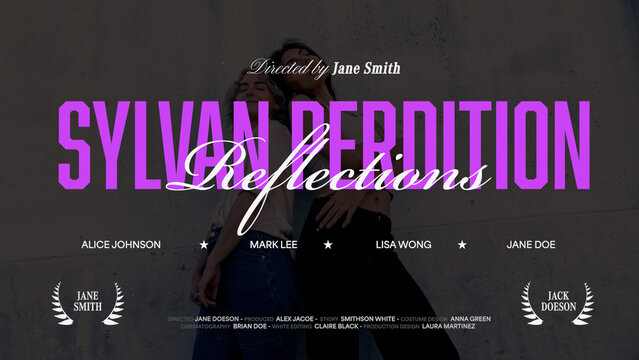 Cinematic Film Title Card, Movie Poster Typography Overlay 245 , ( Wide - Square - Vertical )