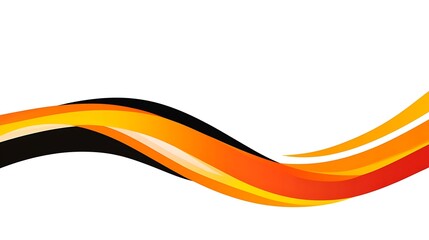 Abstract Orange Black Waves Design Background