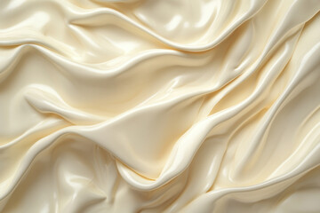 Obraz premium Luxurious ivory silk fabric with layered folds and elegant draping