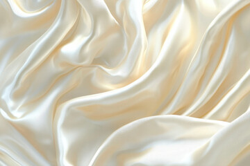 Obraz premium Smooth pearl-toned satin fabric with a lustrous sheen and soft waves