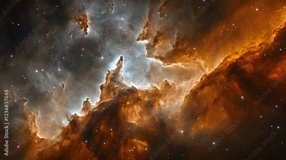 Aufkleber mesmerizing cosmic spectacle breathtaking nebula illuminates the vast expanse of the universe with i
