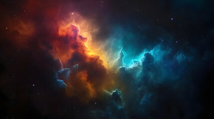 Mesmerizing Cosmic Swirls of Colorful Nebula in the Vast Universe  Stunning abstract space background with glowing energy explosion and dynamic celestial elements