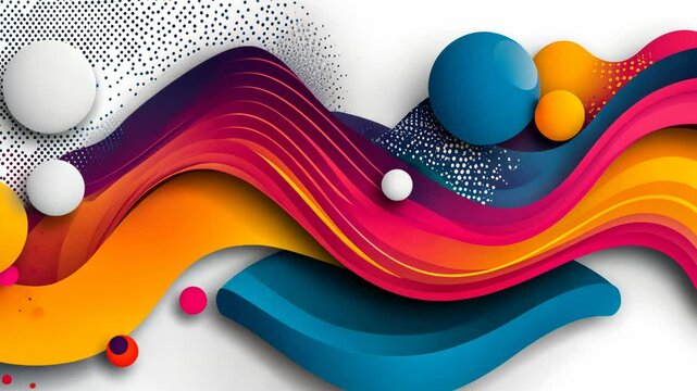 Colorful Wave Pattern Vector Illustration for Web and Business Design Template