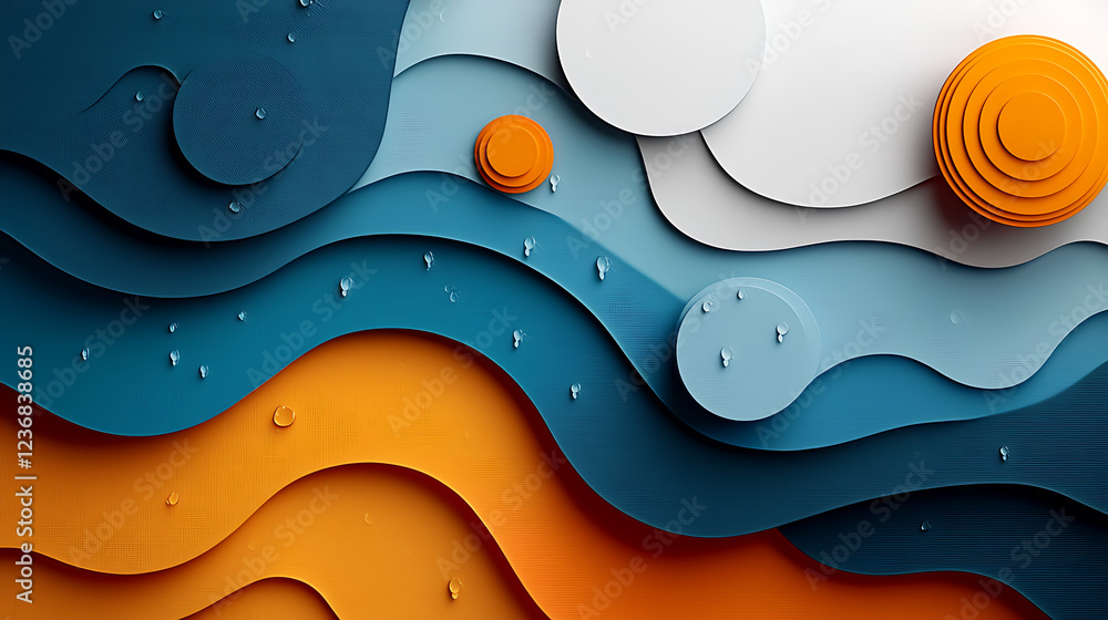 Poster mesmerizing rainfall data map digital environment abstract design soft gradient aesthetic visualizat