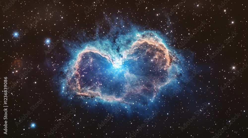 Poster spectacular cosmic explosion in deep space showcasing the mesmerizing energy and luminosity of a cel