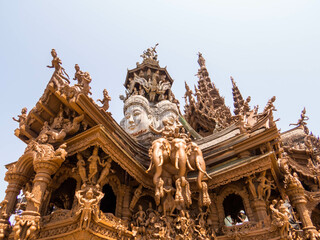 Naklejka premium Sanctuary of the Truth, Pattaya, Thailand