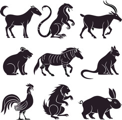 Naklejka premium set of animals