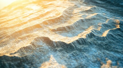 Fototapeta premium textured rock surface golden hour light