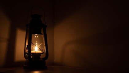 Unlit traditional lantern casting soft light, quiet contemplation