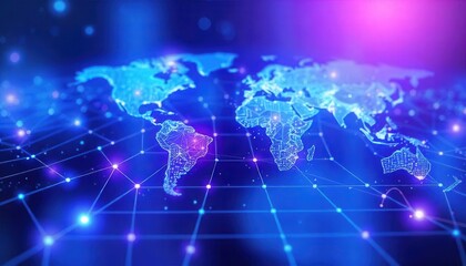 Global network map visualization digital world graphic design modern technology aerial view connectivity concepts