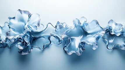 Abstract Blue Water Flowing in Waves