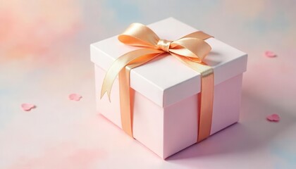Obraz premium Gift box surprise romantic setting product photography soft background close-up celebration concept