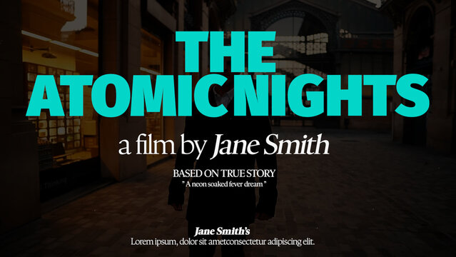 Cinematic Film Title Card, Movie Poster Typography Overlay 273 , ( Wide - Square - Vertical )