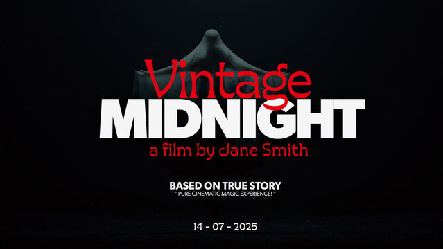 Cinematic Film Title Card, Movie Poster Typography Overlay 277 , ( Wide - Square - Vertical )