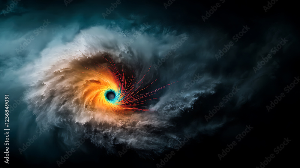 Poster dynamic rainfall map visualization meteorological data analysis vibrant graphics atmospheric environ