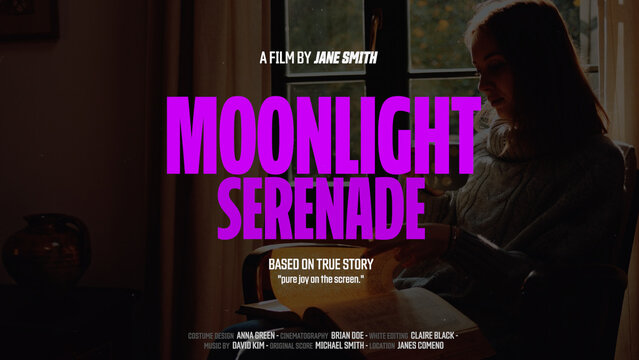 Cinematic Film Title Card, Movie Poster Typography Overlay 290 , ( Wide - Square - Vertical )