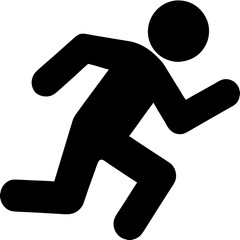 running person silhouette illustration running man icon