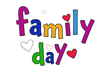 family day text, png