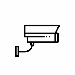 CCTV icon, video surveillance made linear style, sign camera for use logo and other design