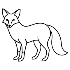 Single-Line Fox Vector Illustration